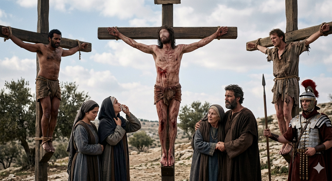 Jesus nailed to the cross