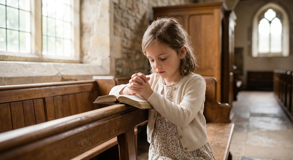 Young girl praying