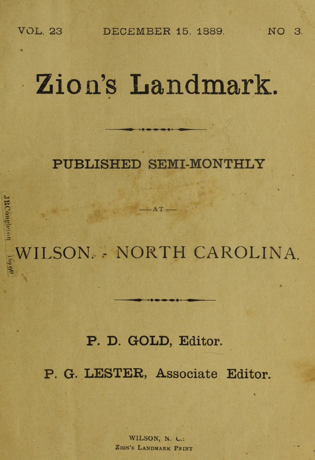 cover of Zions Landmark Publication